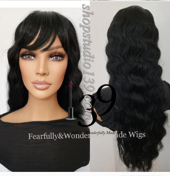 (Jolanita) deep wave bang wig