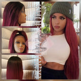 Gloria human hair blend lace front wig