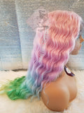 (Crystal) Pastal Colored lace front wig