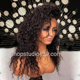 Human Hair Water Wave Lace Front Wig with Pre Plucked Remy HD Transparent Lace Closure