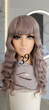 (Spice) Lavender Body Wave Wig With Bangs