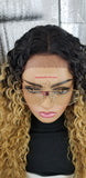 (Annie) Water wave lave front wig with deep middle parting space
