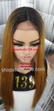 ( Jacki) 1b/Honey human Hair lace front wig with deep natural part