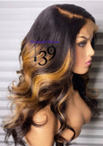 Lace Front Wig  Honey Blond Ombre Highlight Lace Frontal wig