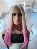 (Pink/Blonde Dipped) Lace Front Wig With shifting HD Lace