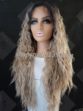 (Milly) Water Wave HD Lace front with shifting part