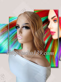 (Keren) HD Lace Front Deep wave shift Part wig