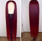 Celebrity Straight remy 99 j red lace front Brazillian