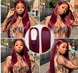 Celebrity Straight remy 99 j red lace front Brazillian