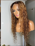 Water wave Ombre  Lace Front  Pre Plucked Hairline & Bleached Knots