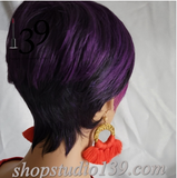 (Kellie) short and sexy purple pixie wig