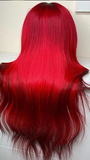 Red Body Wave Human Hair Lace Front