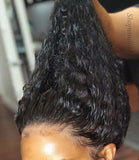 Natural Water Wave Human Hair Lace Front Wig