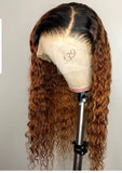 100% Human Hair Lace Front WaterWave Wig