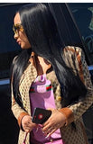 100% virgin Remy human hair straight lace front wig