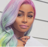(Crystal) Pastal Colored lace front wig