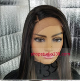 (Addison)  lace front wig with shifting part