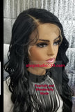 (Mandy) Sexy wavy lace front wig with transparent lace