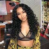 100% Human Hair Lace Front Wig with Natral Free Parting Space