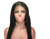 realitystar Silky Smooth Virgin Hair natural color Lace Wig Brazilian Remy Human Hair Straight Wigs for Women 150% Density Lace Frontal