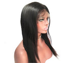 realitystar Silky Smooth Virgin Hair natural color Lace Wig Brazilian Remy Human Hair Straight Wigs for Women 150% Density Lace Frontal