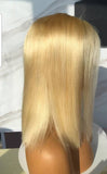 Beautiful Human Hair Lace Front Blonde 12 inch Bob Wig
