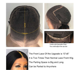 100% Human hair  purple ombre lacefront wig  Deep Middle Part Lace Front Wig