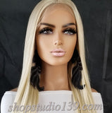 (Charmine) HD lace Front Bone Straight wig with baby hair