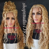 (Andrea) HD lace front water wave wig