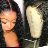 Natural Water Wave Human Hair Lace Front Wig