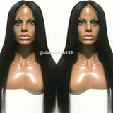 Human hair bone straight lace front