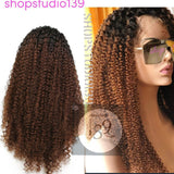 Brazilian Slayqueen celebrity Lace Front ombre color Wigs