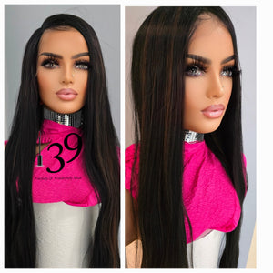 Clarissa --Extra long highlighted HD Lace front wig