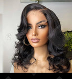 100% Human Hair lace front wig with 13x4 lace
