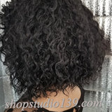 (Marilyn) HD lace front light kinky bob wig with side part