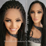 Free part braided lace front wig