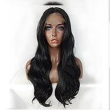 Body wave black lace front wig 24inches