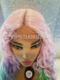 (Crystal) Pastal Colored lace front wig