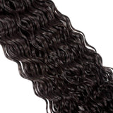 Brazilian 3D Mink Water Wave Bundles with Closure 100% Virgin Human hair 3  Bundles with  free part closure