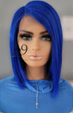 Royal Blue HD Lace front bob with side part
