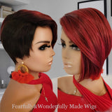 short pixie wig with longer side