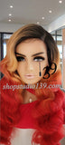 (Kate) Fire colored HD lace frint wig