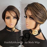 (Sandy) Short and aexy non lace bob wig
