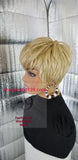 (Cathy) pixie cut wig with side burns