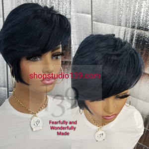Vicki is a Human Hair Short pixie tapered wig
