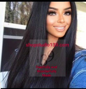 Yaki lace front wig with shifting part