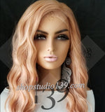 (Karen) Rose gold Beach wave HD Lace Front wig