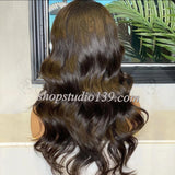 Body wave lace front wig with preplucked hairline