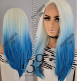 Blonde/ Blue dipped Hd lace front wig