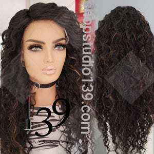 Human hair water wave Hd lace front wig
